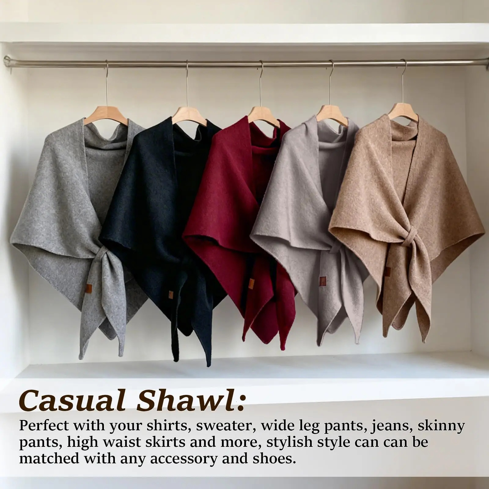 Winter Shawl for Women Elegant Retro Triangle Knitted Scarf Shawl Cardigan Single Shoulder Top Sweater Fashion Versatile Shawl 260325