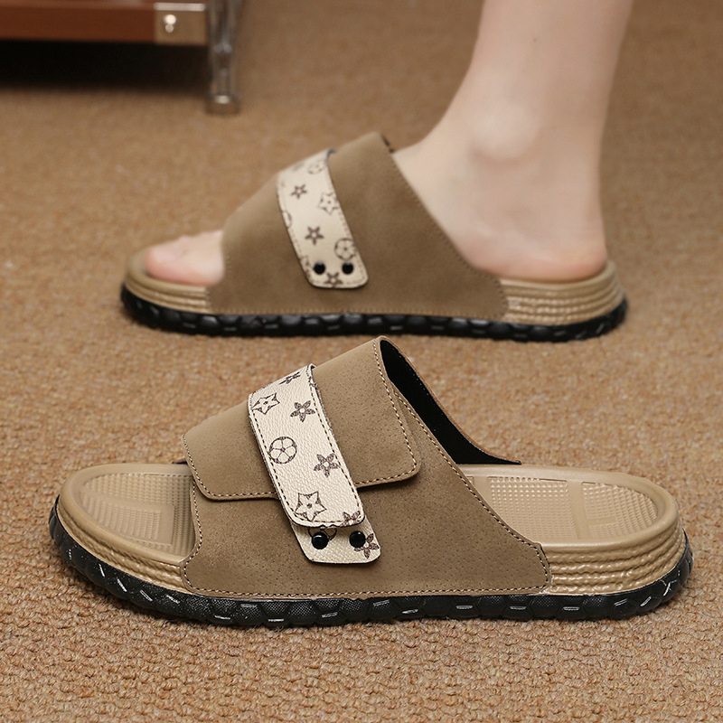 Fashionable Men's Slippers 2026 Summer New Arrival Printed Design Trendy Outdoor Beach Premium Feel Cool and Breathable Slippers Free Shipping Si