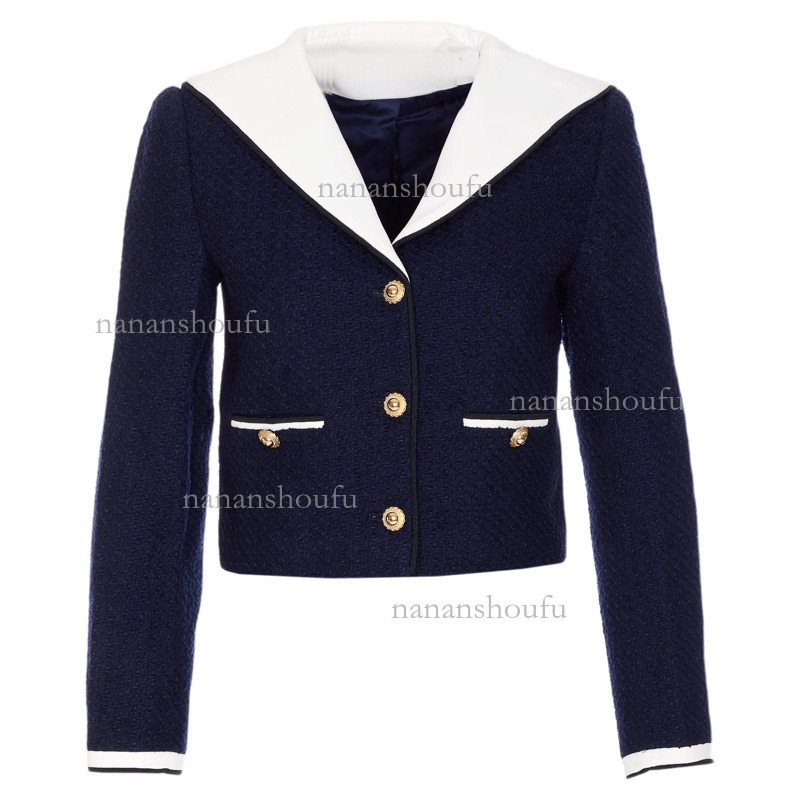 2026 Designer Women's Set Luxury Brand Coarse Felt Coat High Waist Slimming Short Sleeve Small Fragrant Style Short Sleeve Dress Essential For Da