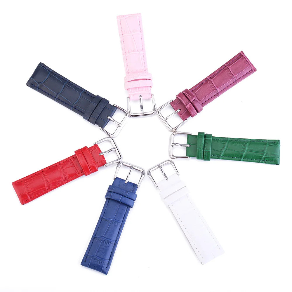 Pattern Genuine Leather Strap Watch Band Watchband 12 13 14 15 16 17 18 19 20 22 24 mm Cow 260318