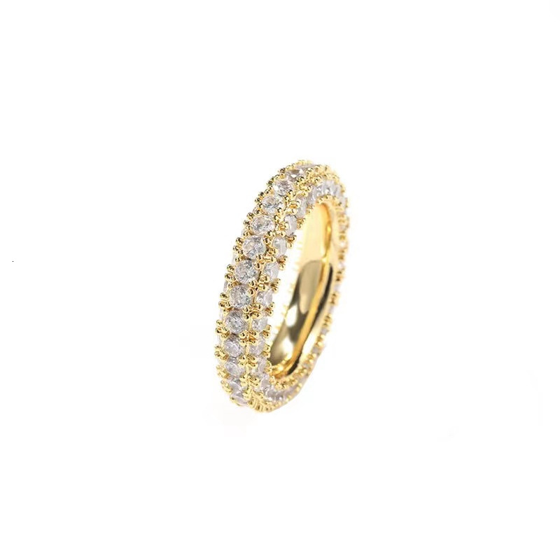 Jewlery Designer For Women New European And American Tiktok Trending Micro-Inlaid Full-Diamond Ring Women, Heavy-Duty, Light Luxury, High-End Jewelry 