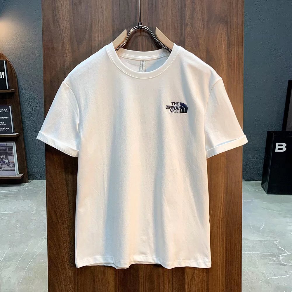 Luxury Brand Designer Clothes Trendy Men's Cotton T-Shirt With Short Sleeves, Versatile And Stylish, Ins-Style, Simple And Cool, Popular Online, 