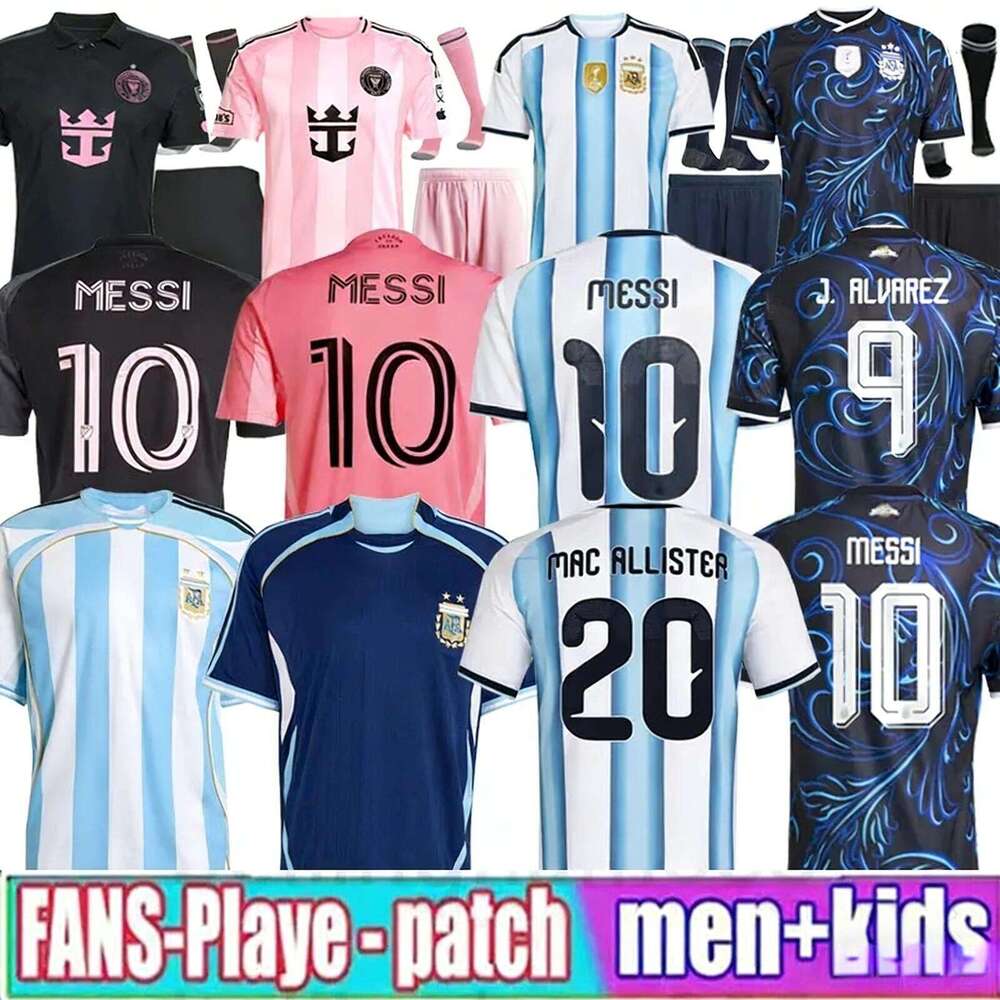 2026 World Cup ArgentinaS soccer Jerseys MESSIS GARNACHO DE PAUL National Team MARTINEZ KUN AGUERO Maradona Football Shirts 26 27 Miami Martinez FC Women men