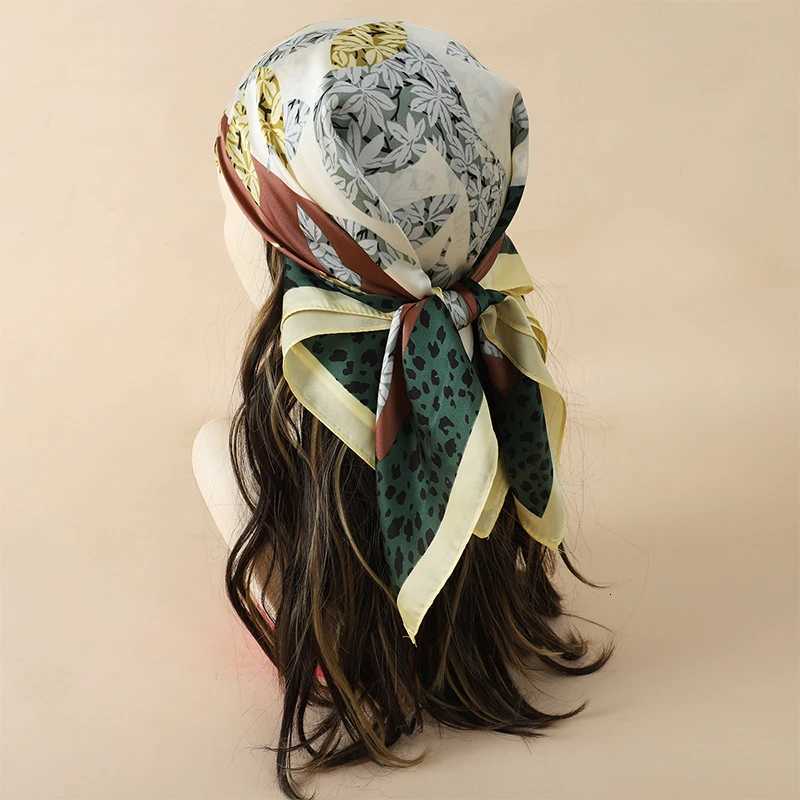 70x70cm Women Scarf Silk Feeling Hair Neck Square Brand Office bandanna muffler Waiter Flight Attendants Handkerchief Rings wrap Z260330
