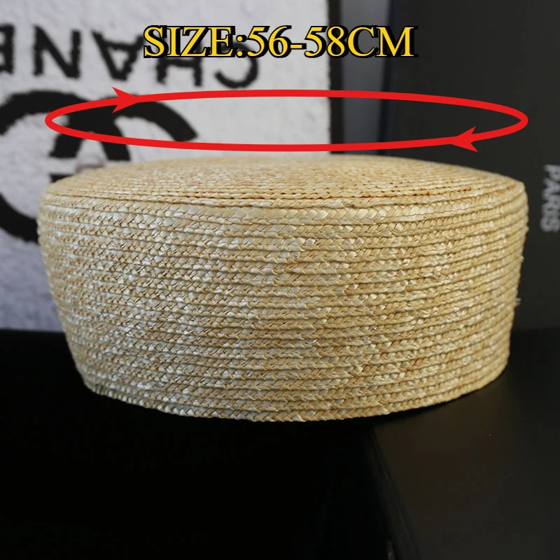 French Beret Hat Women Straw Cap Summer Circle Woven Sun Hat Church Derby Party Hostesses Pillbox Hat Millinery Fascinator Base 260324