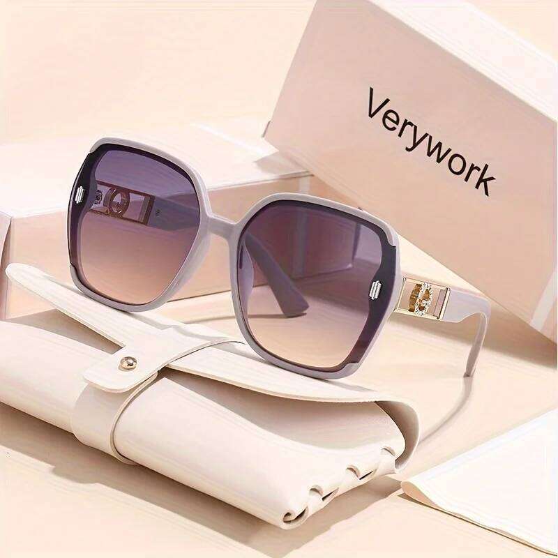 , women's classic retro square fashion glasses - UV-blocking high-end sunglasses, perfect gift choice 26Y0330