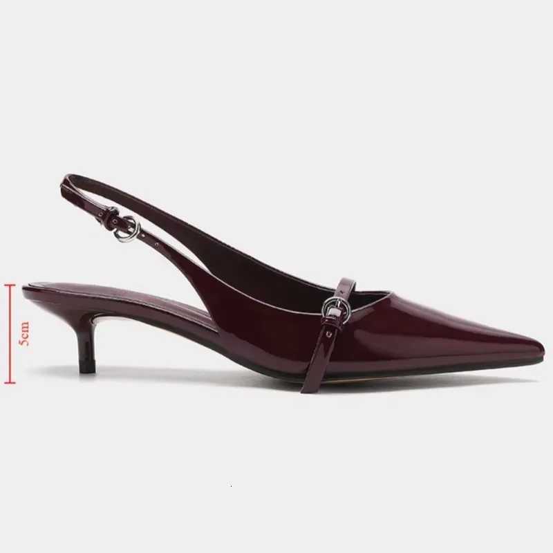 Pointed Toe Buckle Strap Ladies Sandals Solid Shallow Fashion Sexy Party Slingbacks 2025 Summer High Heeled Shoes Woman Z260330