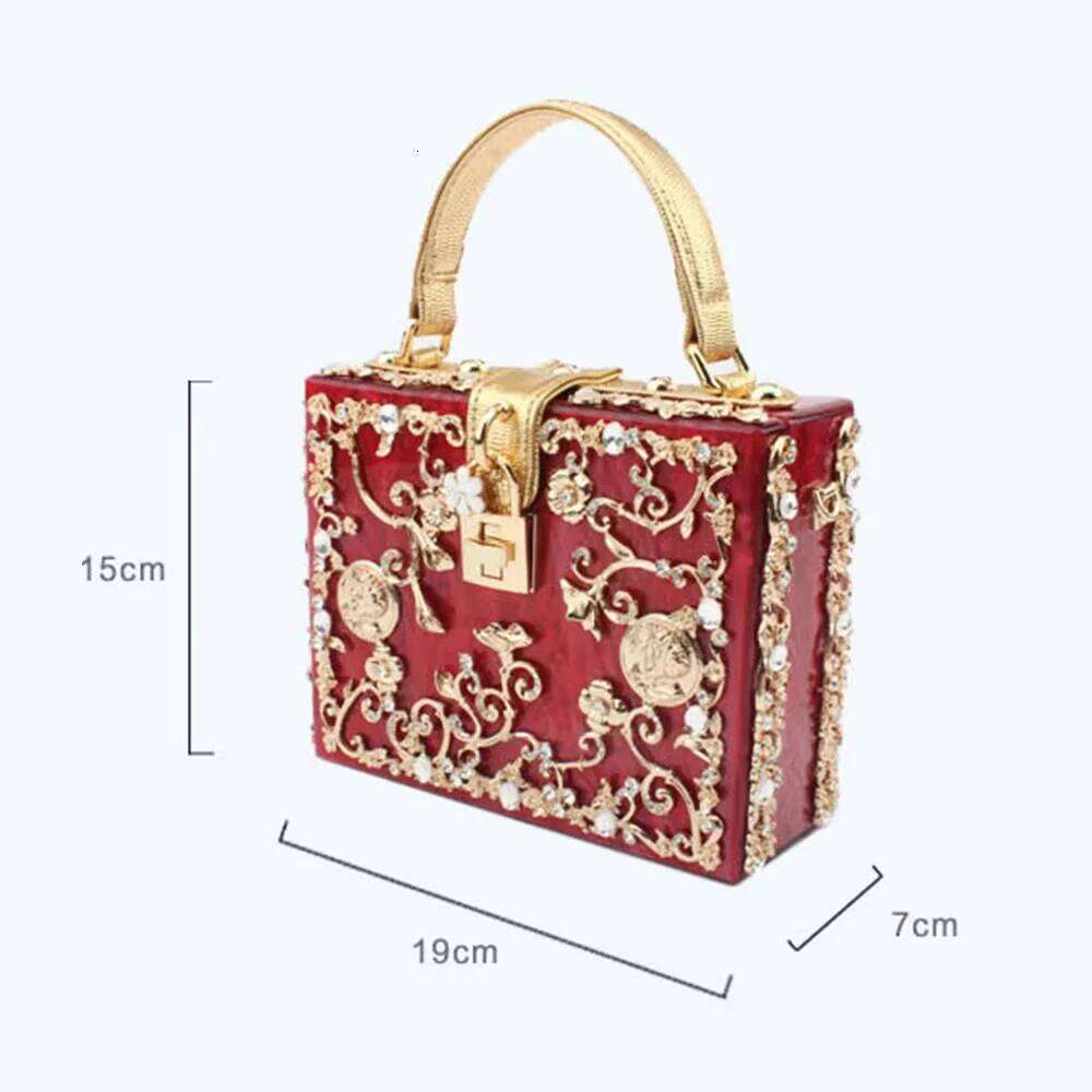 Chinese Embroidery High Grade Acrylic Evening Luxury Rhinestone Designer Clutch Purse Women Shoulder Bag Clutches For Wedding Party Handbag Clutch Bag