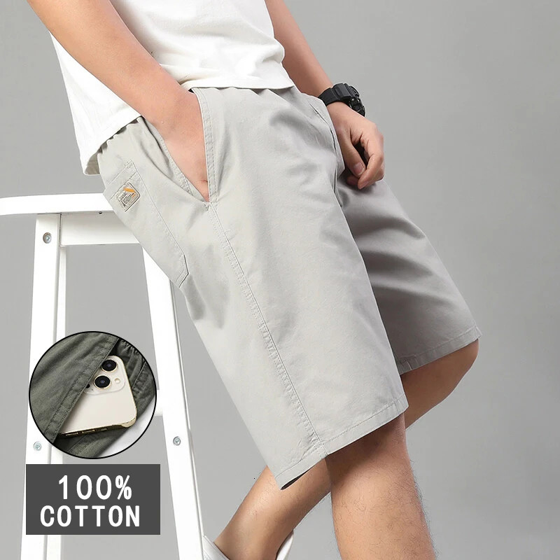 Plus Size Mens 100 Cotton Casual Shorts Light Weight Sports Shorts Quick Drying Relaxed Fit Running Shorts Fitness 260327