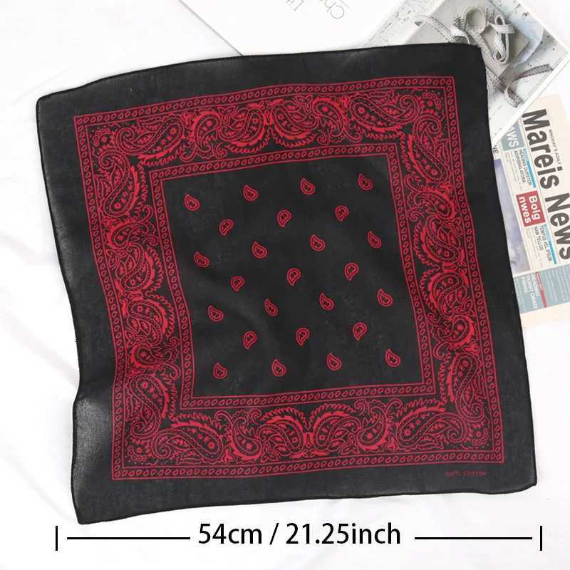 Unisex Cotton Bandana Kerchief Hip Hop Black Hair Band Neck Scarf Sports wear Wrist Wraps Square Scarves Handkerchief X260328
