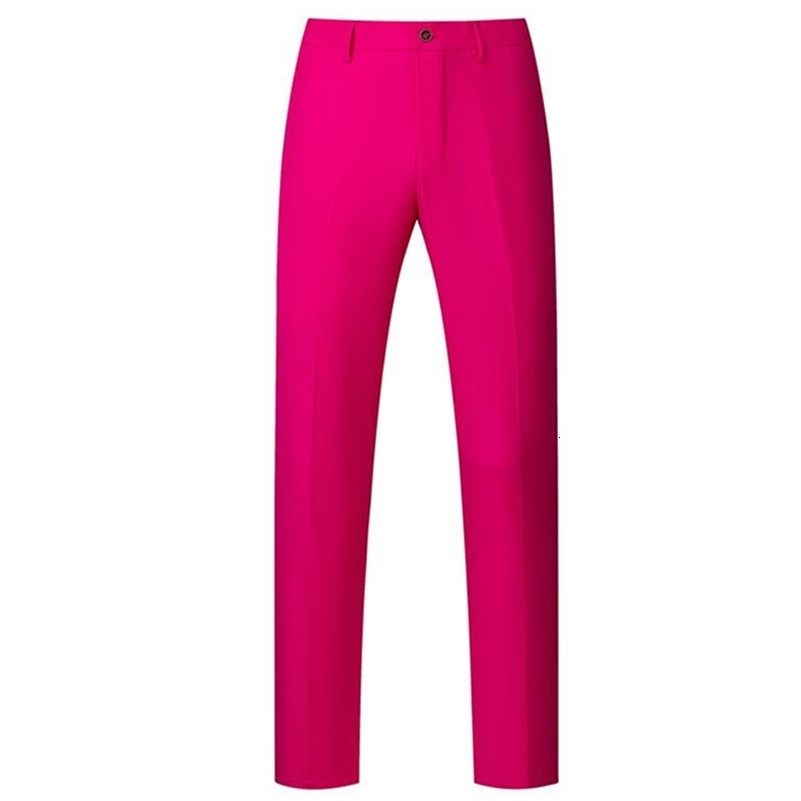 Men Solid Colour Formal Suit Pants Black Red Royal Blue Homme Wedding Office Social Slim Fit Trousers 260327