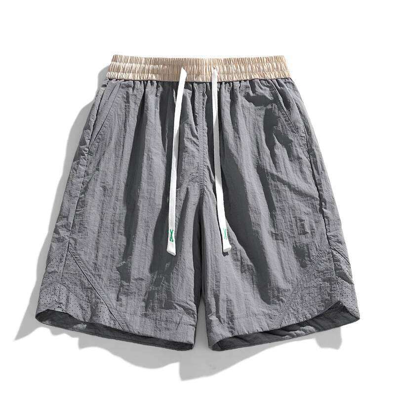 For Summer New Mens Casual Trouers Green Black 100% Nylon Shorts Running Man Short Pants Oversize