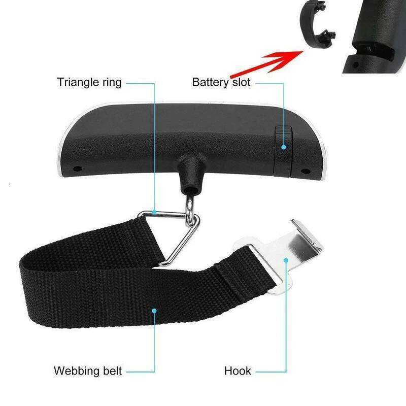 Digital LCD Display 110lb/50kg Electronic Luggage Hanging Suitcase Travel Weighs Bag Weight Balance Portable Scale Tool