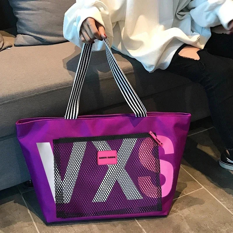 aliwood Arrivals Letter Women Shoulder Bags Trendy Waterproof Tote Beach Bag Large Capacity Female Travel Shopping bags 260317