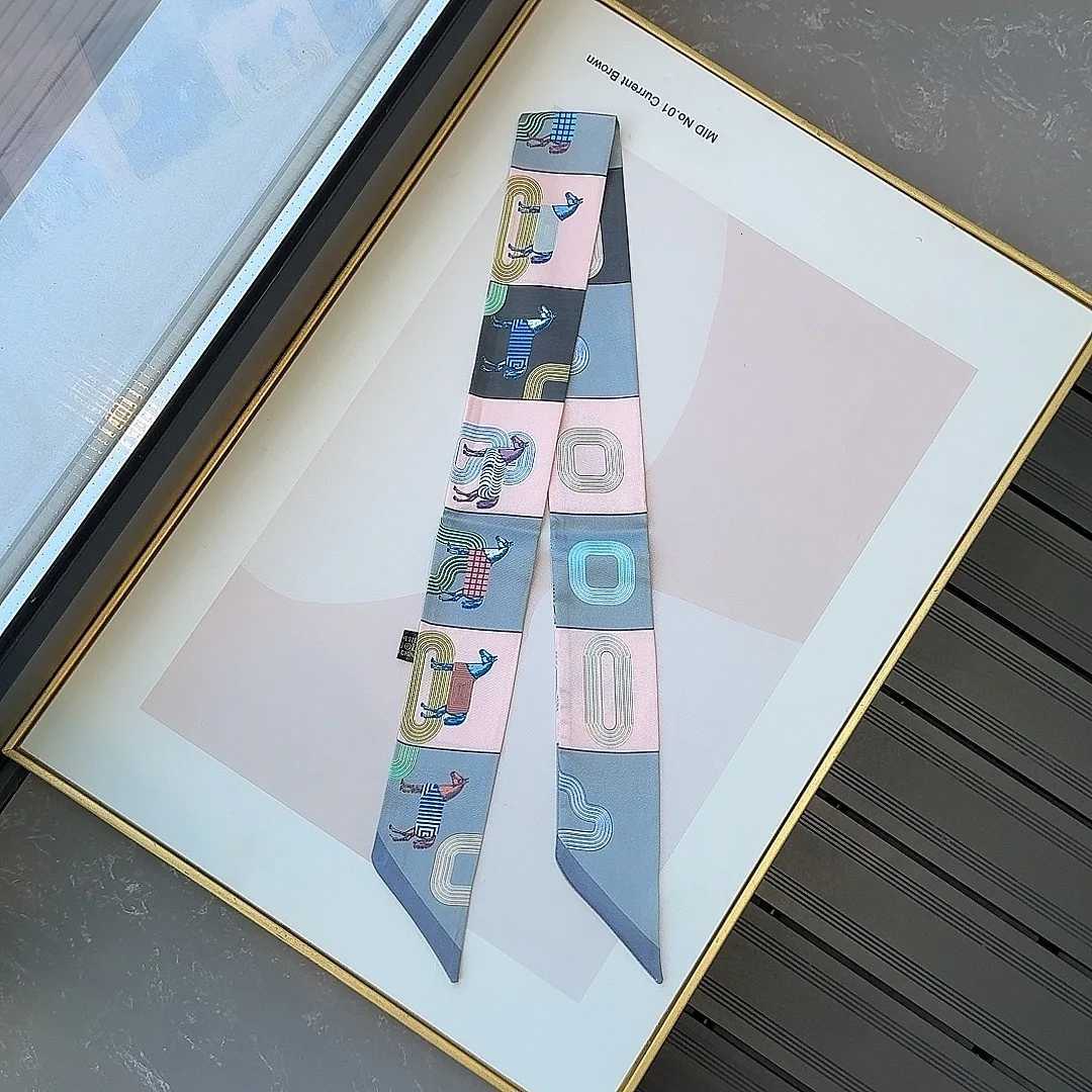 Mare Horse Printed Scarf Wens Twill Silk Four Seasons Decorative Ribbon Bags Strap Gift Wrapping Necktie Fashion Accessory X260328