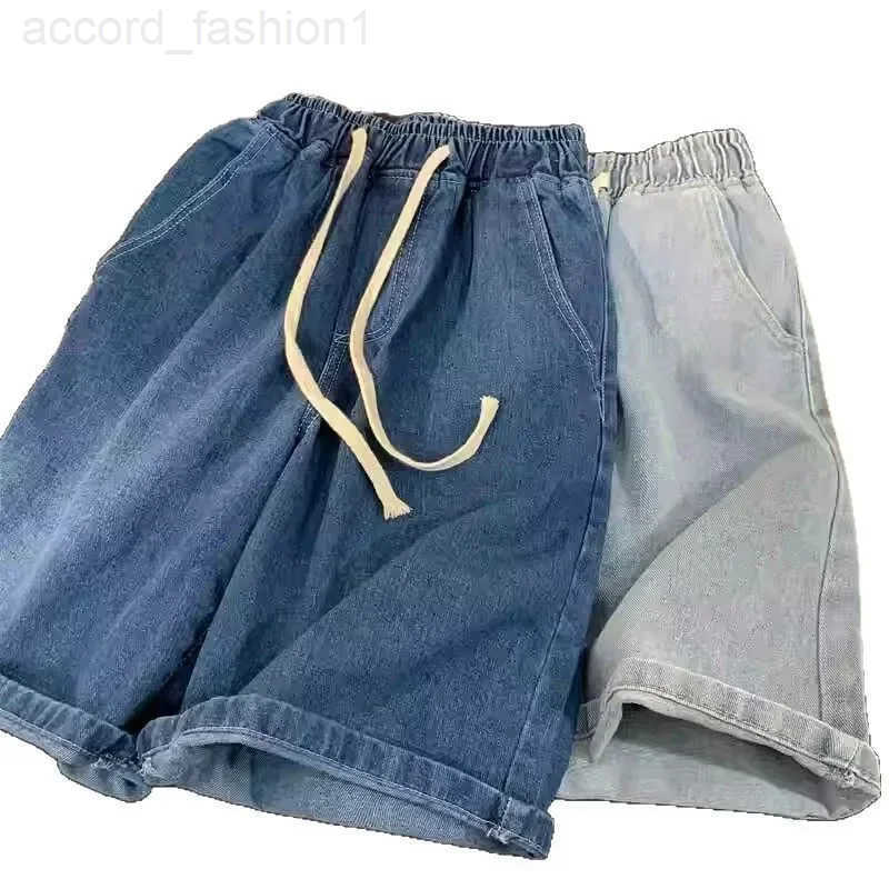 Summer Vintage Denim Shorts Women Loose Fit High Waist Retro Casual Shorts Trendy Streetwear Fashion H260330