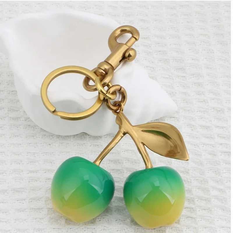 Fruit Cherries Keychain Bag Mobile Phone Pendant Creative Womens Gift Accessories Z260330
