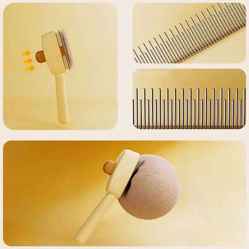 Comb Hair Remover One Button Dogs Self-cleaning Cat Brush Massage Combs Dog Grooming Brushes for Pet Products