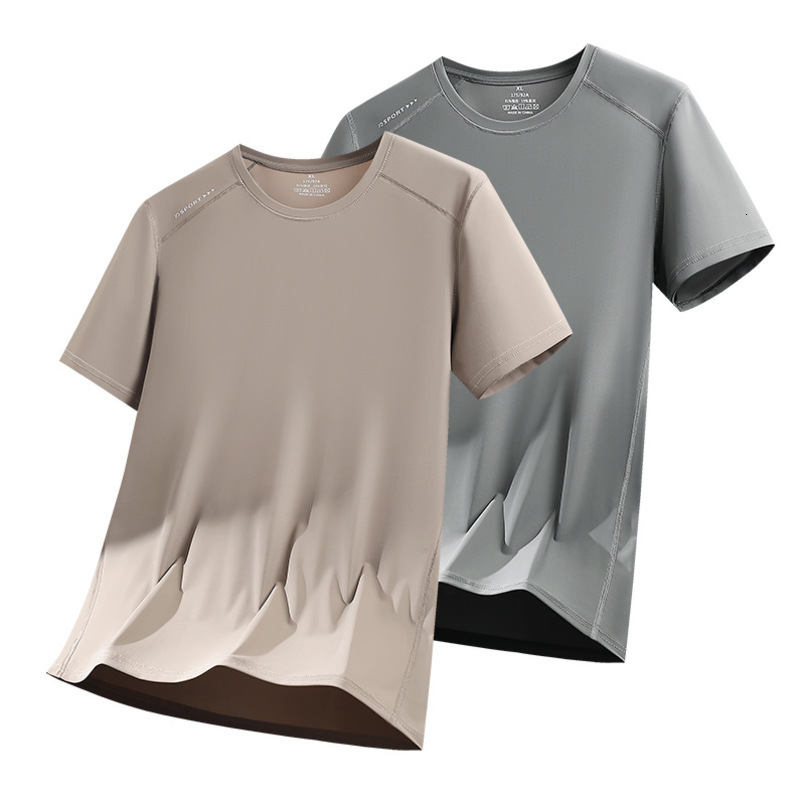 Ice silk quick-dry workwear T-shirt, can be printed with logo, corporate culture advertising shirt, short-sleeved, unisex, plus size, ice-feel T-shirt