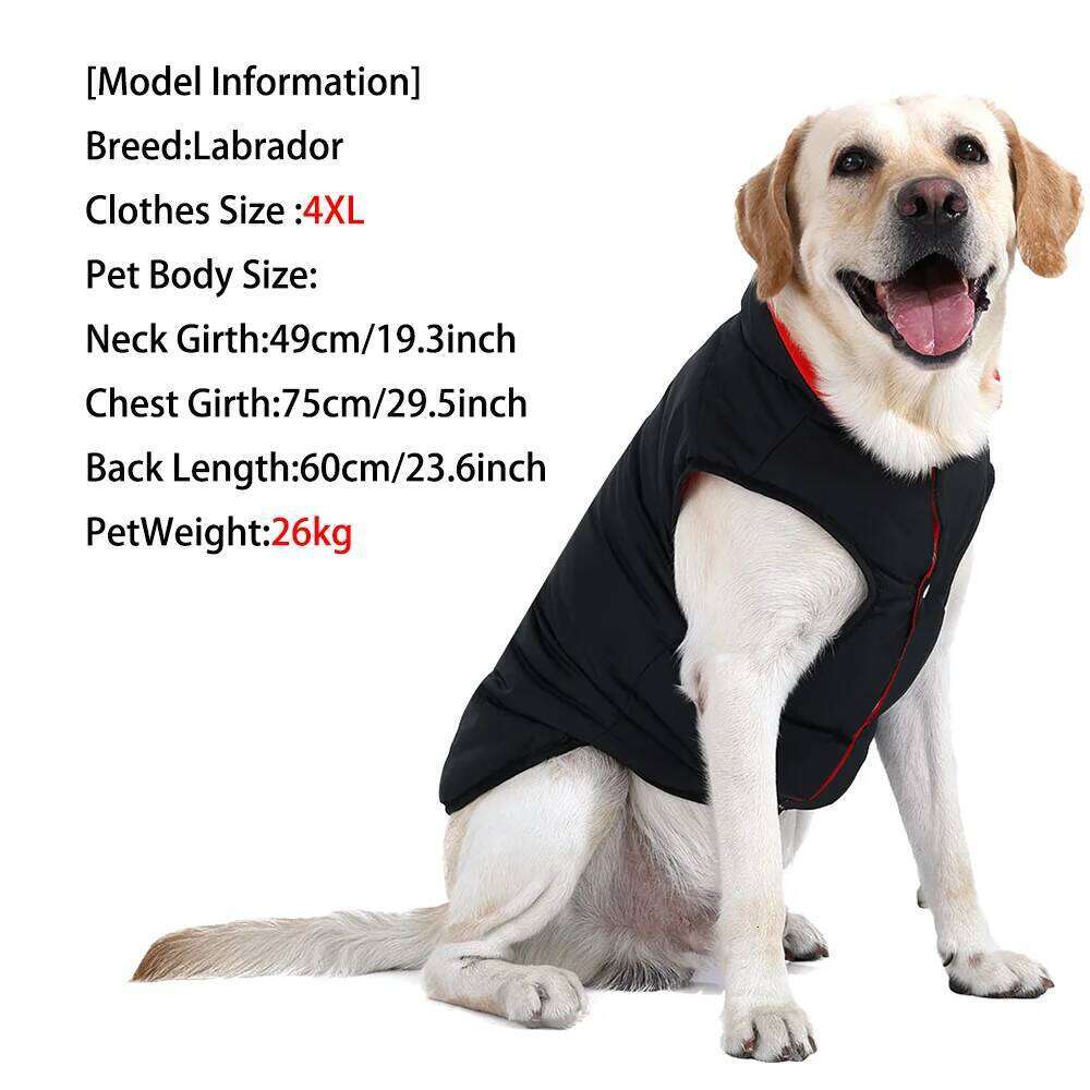 Dog Clothes For Small Large Dogs Cute Reversible Pet Jacket Autumn Warm Fleece Winter Windproof Chihuahua Golden Retriever Coat