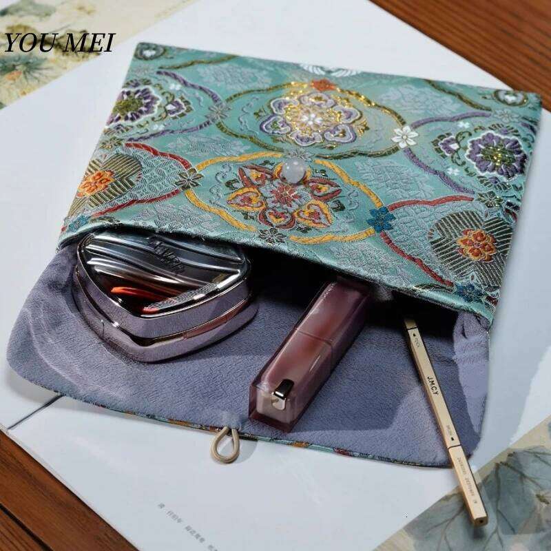 Chinese Embroidery Multiple Styles Embroidered Flowers Texture Sutra Storage Bag Luxury Text Scripture Bag Sutra Organizer Buddhist Religious Item Clu