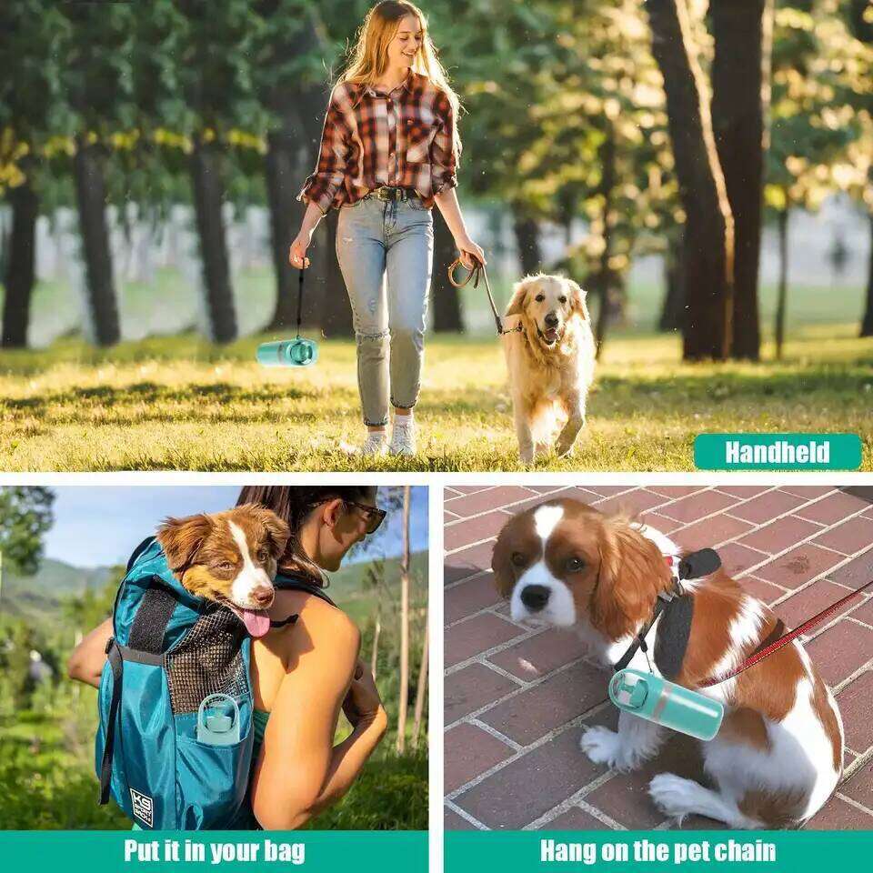 Portable Dog Pooper Scooper Outdoor Waste Pick-up Cleaner Built-in Garbage Bag Handheld Pet Poop Grabber No Touch Design