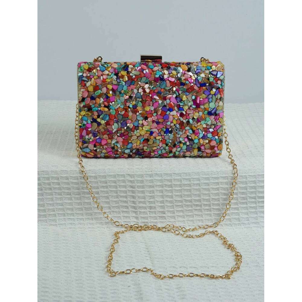 Chinese Embroidery A Beautiful Noble Banquet Bag With Colorful Stones Suitable For Ladies Parties Gatherings And Weddings Clutch Bags