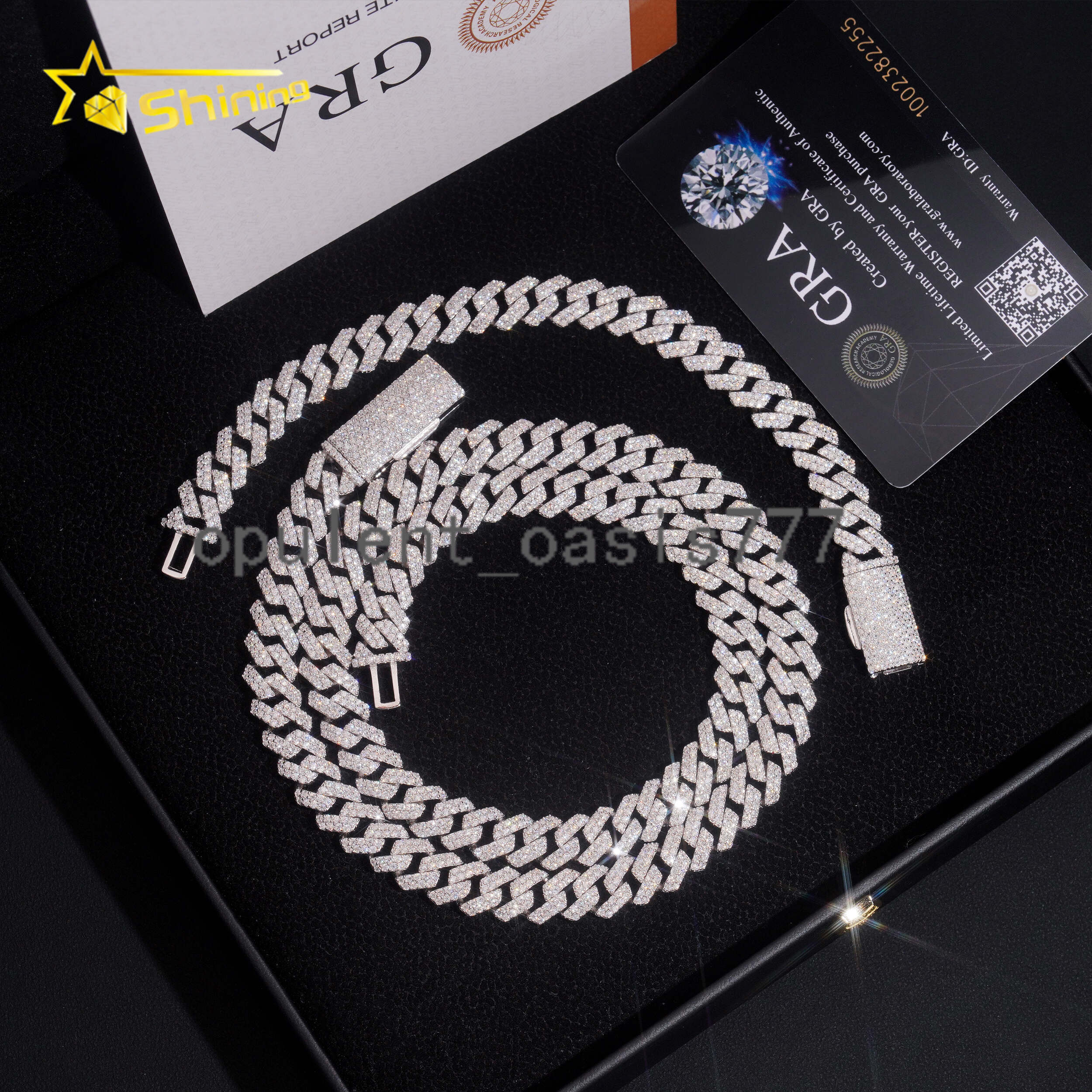 Promotion Hot Selling Hip Hop Jewelry 10mm Solid 925 Sterling Silver Men Necklace Iced Out VVS Moissanite Cuban Link Chain