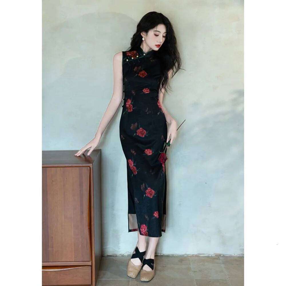 Traditional Cheongsams Chinese Dress Qipao Women Clothing Vintage Clothes Ethnic Style Party Streetwear MAKOUFEI