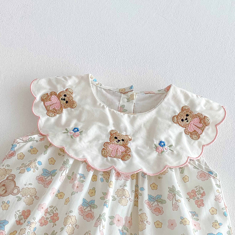 Newborn summer Korean version baby girl jumpsuit new crawling clothes thin baby clothes