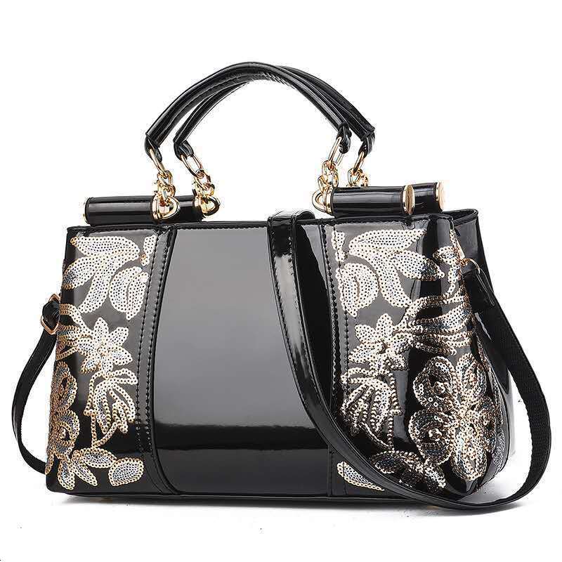 TB BHULAMTE Designer Luxury Women's Handbag 2026 New Fashion Patent Leather European And American Shiny Leather Elegant Handbag Single Shoulder C