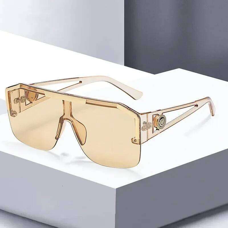 Luxury Big Square Sunglasses Women Brand Designer Retro Blue Sun Glasses For Female Oversized Black Shades Oculos UV400 26Y0330
