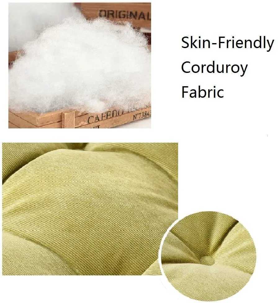 Green Comfort Meditation Floor Pillow Square Large Pillows Seating for Adults Tufted Corduroy Cushion for Living Room Tatami H260330 - view 4