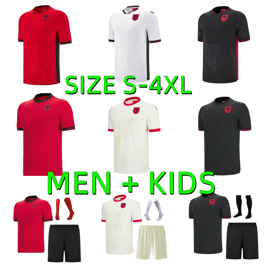 XXXL 4XL 25 26 27 Albania soccer jerseys 2025 2026 2027 National Team HYSAJ LENJANI ABRASHI RAMADANI ASANI UZUNI ASLLANI N.BAJRAMI Bajrami Football shirt Men kids kits