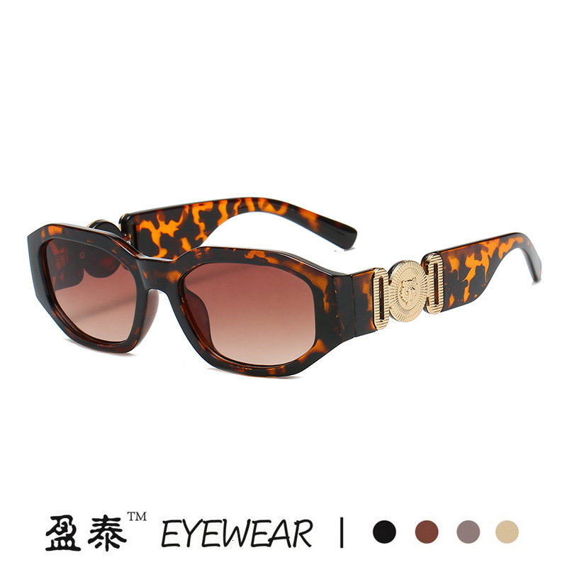 Luxury Brand Designer Sunglasses 2023 New Small Square Frame Sunglasses European And American Trendy Human Head Polygonal Glasses Personality Street S
