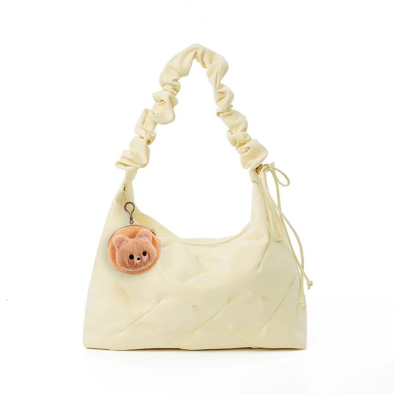 New Casual Versatile High-End Quilted Ruffled Shoulder Crossbody Bag