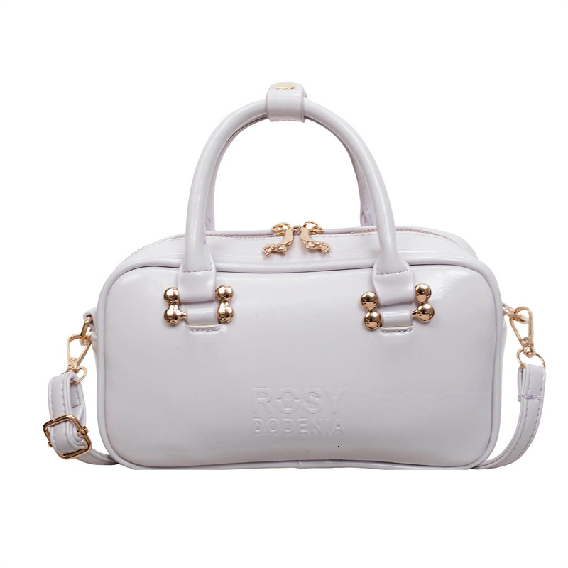Spring fashion women's handbag tote 2026 new model solid color simple small square versatile shoulder crossbody bag
