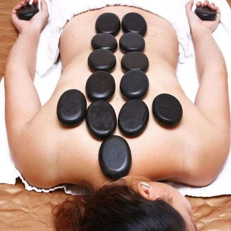 Natural Face Massage Stone Lava Basalt Stone for Spa Massage Body Massage Stone 260316