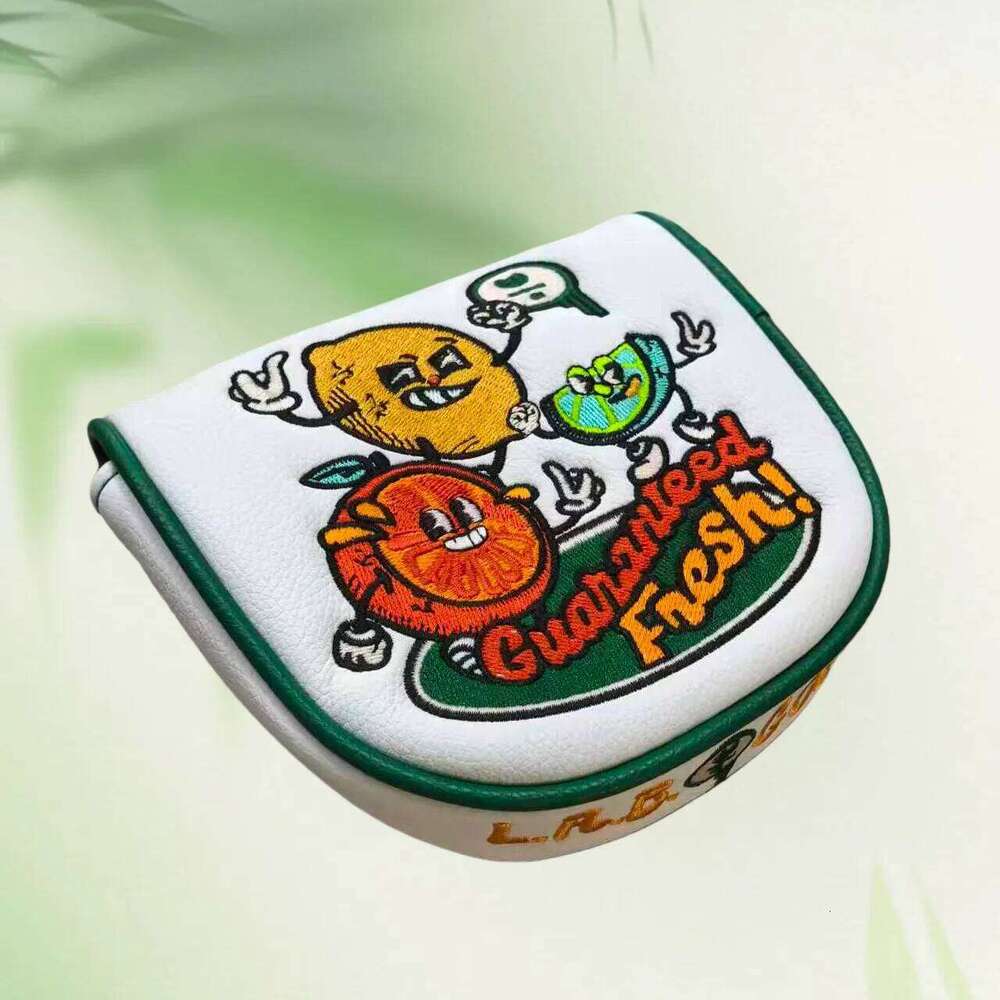 Df3 Golf Cartoon Design Putter Pu Material Embroidery Craftsmanship Magnetic Closure High-End Club Cover 26Y0330