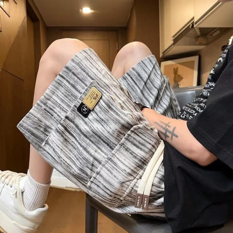 2026 Summer Hip Hop Fashion Bermuda Shorts For Men Appliques Tie-dye Cargo Short Pants Sports Beach Baggy Y2K Shorts 260327