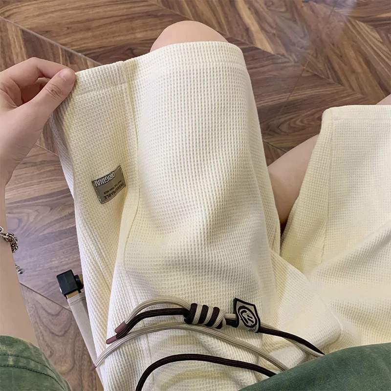 Korean Summer Mens Running Shorts Gym Wear Fitness Workout Shorts Sport Pants Tennis Basketball Soccer Training Waffle Shorts 260327