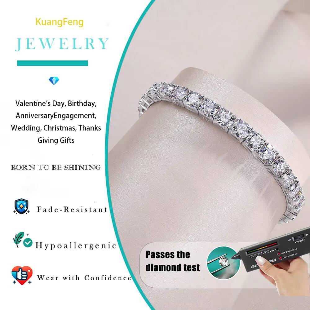 Factory Direct 925 Silver Moissanite Tennis Bracelets Set Elegant Tennis Jewelry for Women Gift Special Offers