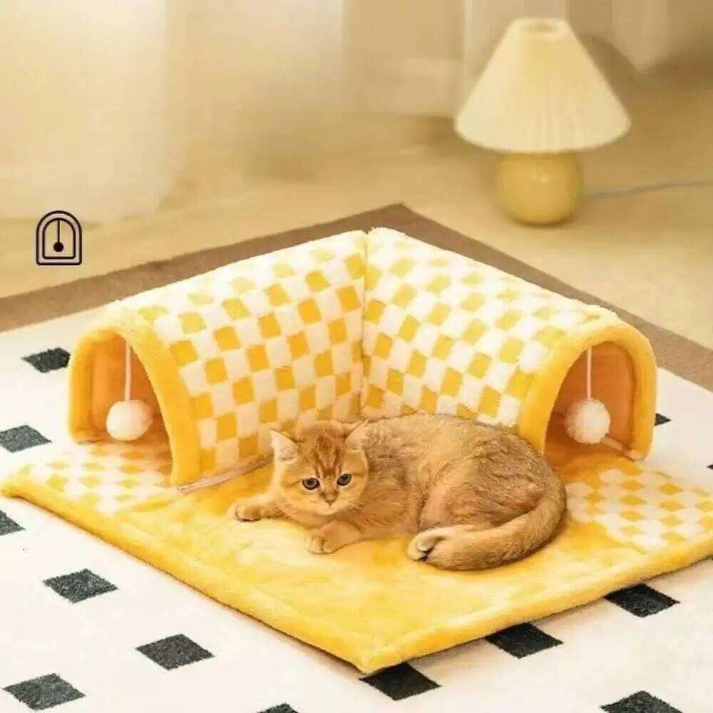 Nest Tunnel Maze Digging Hole Cat Dog Bed Warm for Autumn Suitable All Seasons Removable Washable Pet Winter Blanket