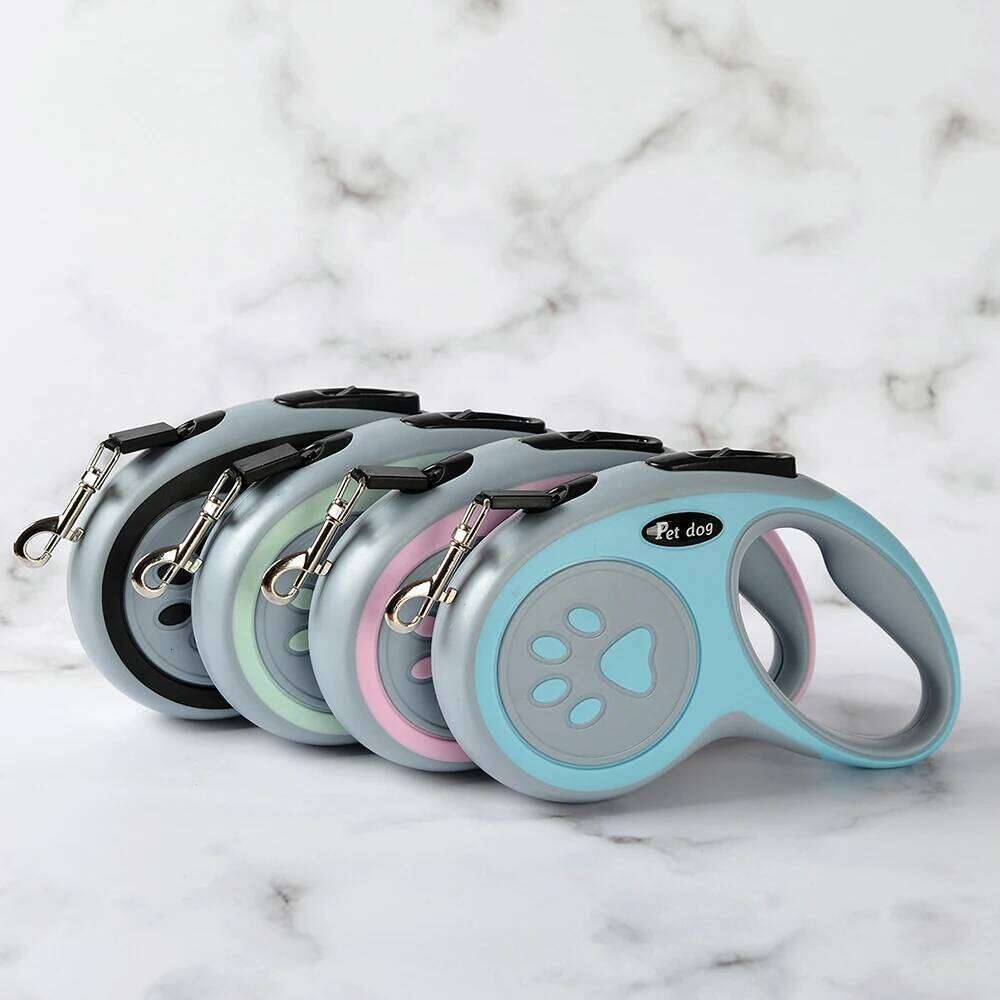 Pet Dog Leash for Small Medium Dogs Cats Retractable Nylon Material Durable Puppy Footprint Rope Chihuahua Bulldog Pug Supplies