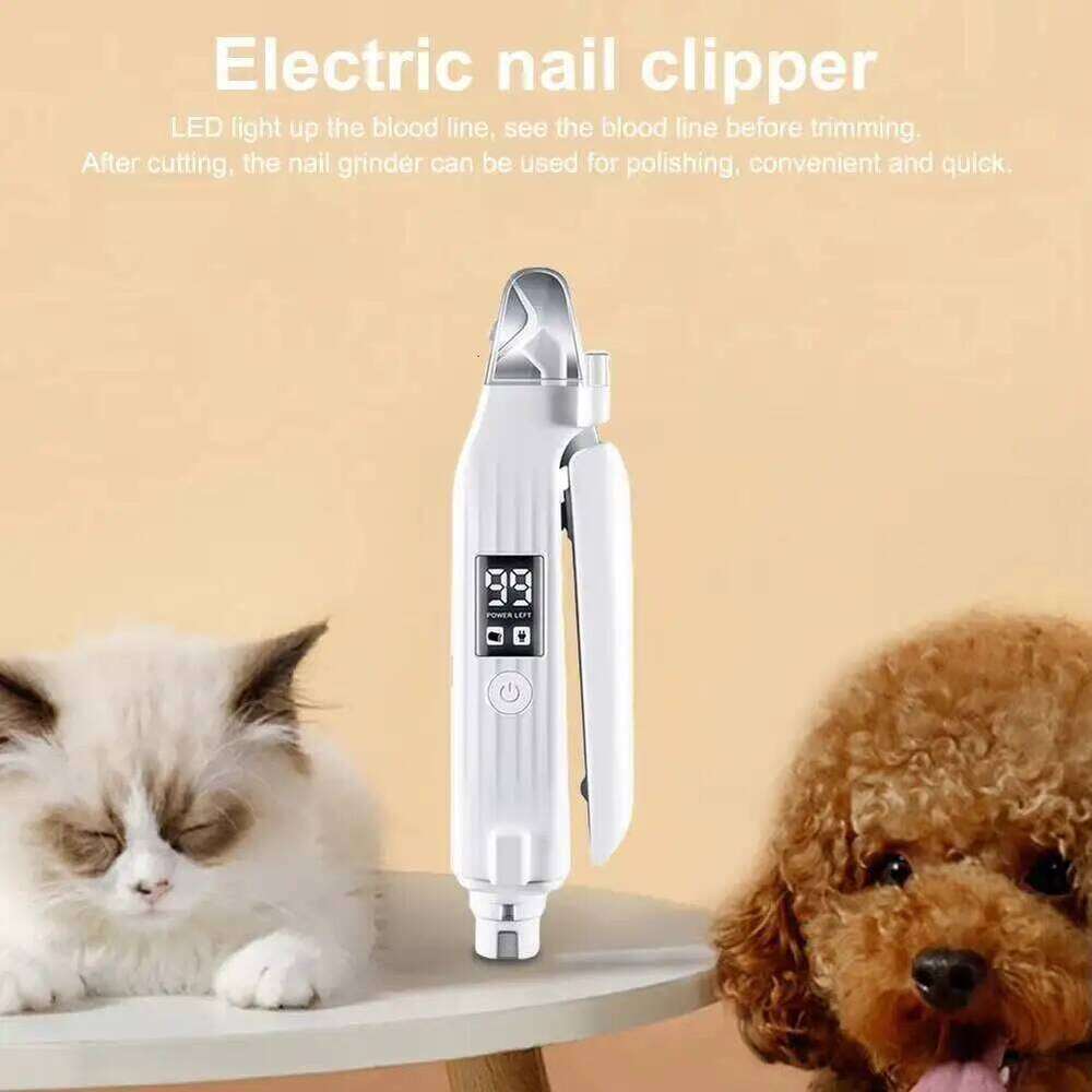 2 in 1 Electric with LED Lights Pet Dog Nail Trimmer and Grinder for Small Medium Large Dogs/Cats