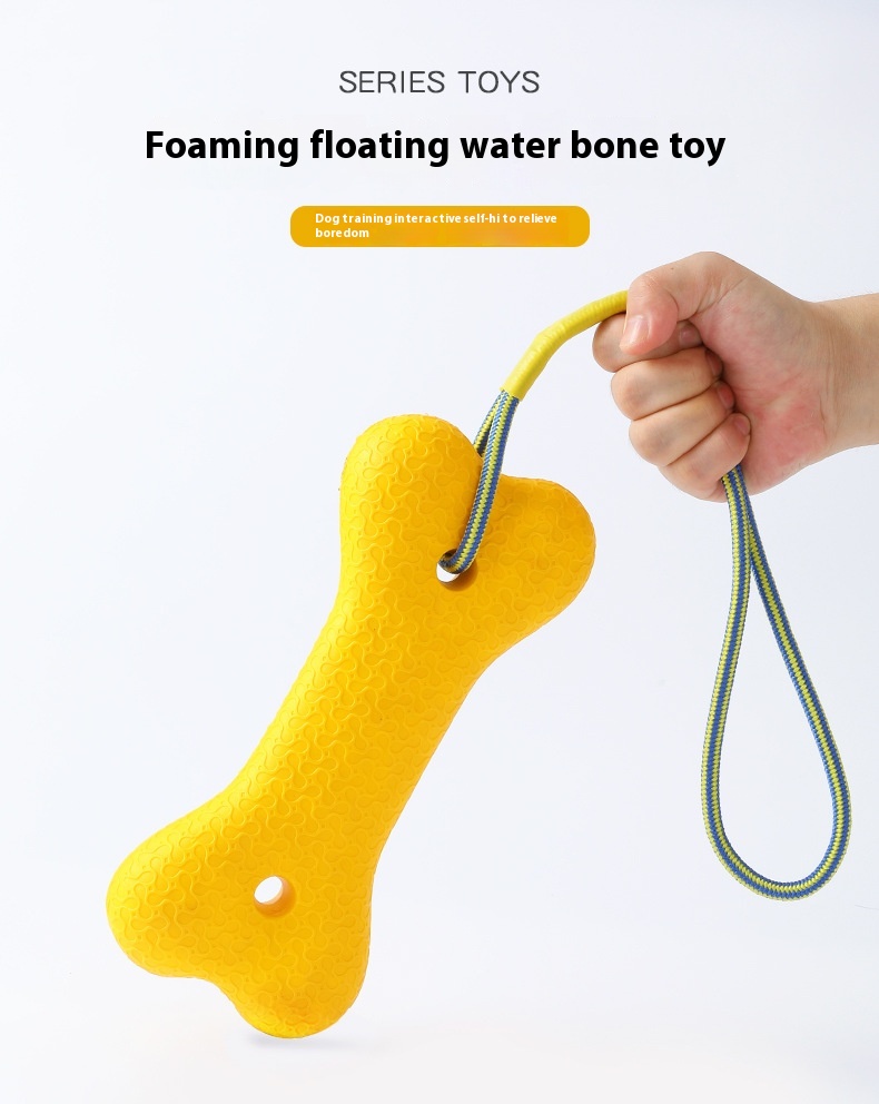 Extra Large Solid Color Dog Bone with Rope, Bite-Resistant Dental Care Toy for Large Breeds