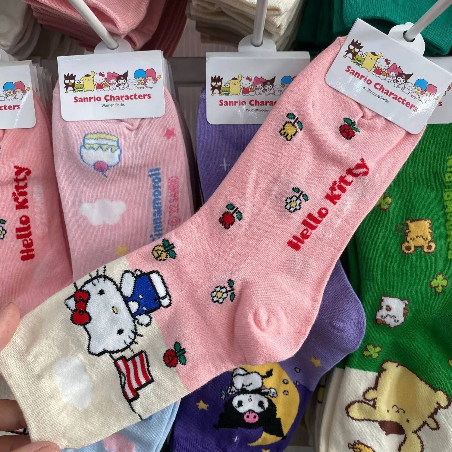 Designer New Sanrio Socks Melody Cinnamoroll Women's Medium Tube Sweet Cartoon Cute Kids Socks Girls Little Girl Socks