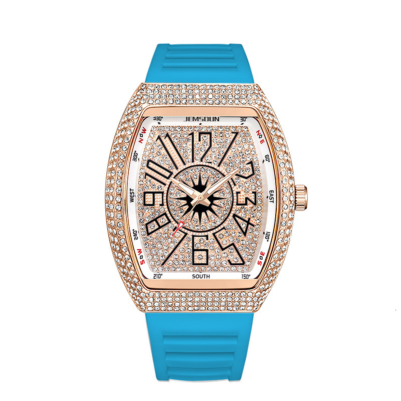 Watches Men Designer Fashion Stainless Steel Watch Band Vintage Quartz Reloj De Lujo Moissanite Running Swimming Reloj Hombre Homme Montre De Luxe
