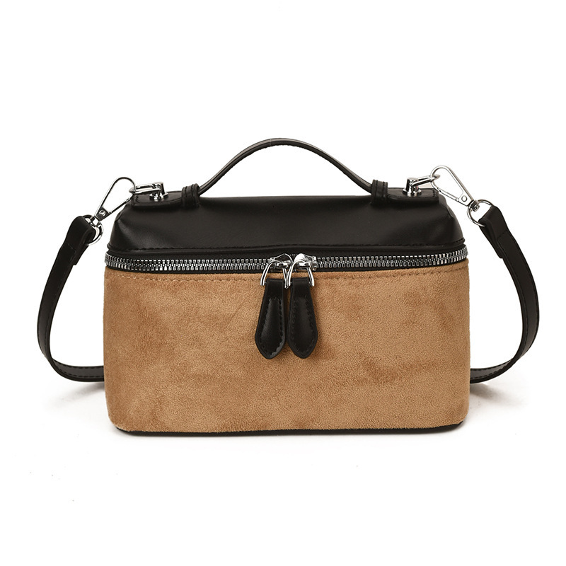 New women's vintage casual frosted lunchbox simple and stylish handbag, shoulder bag, crossbody bag for women
