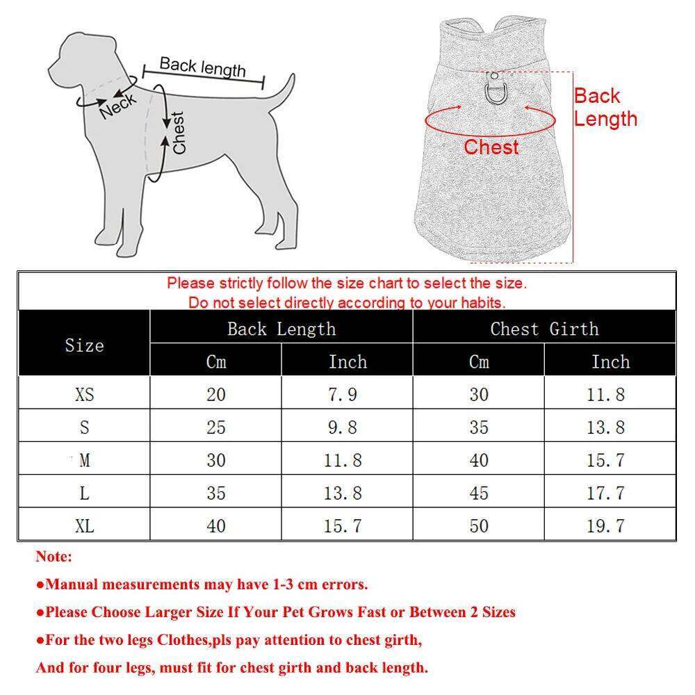 Dog Jacket Coat For Small Medium Dogs Winter Cozy Puppy Vest Soft Cat Costumes with D-ring Chihuahua Yorkshire Pet Clothing